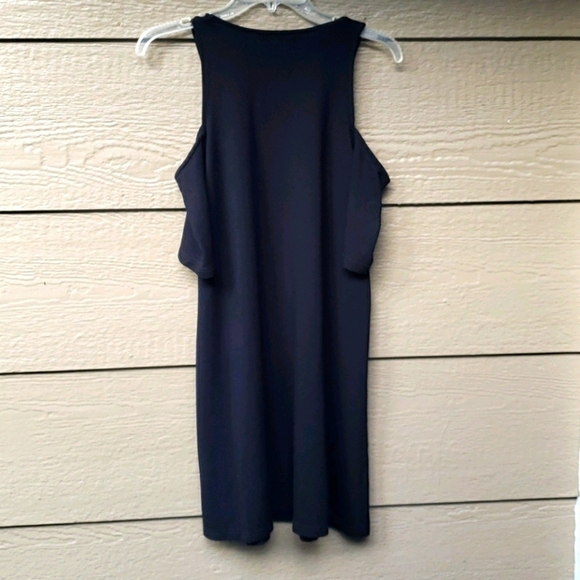 Anthro Cupcakes & Cashmere Hyde Black Dress cold shoulder - Picture 12 of 12